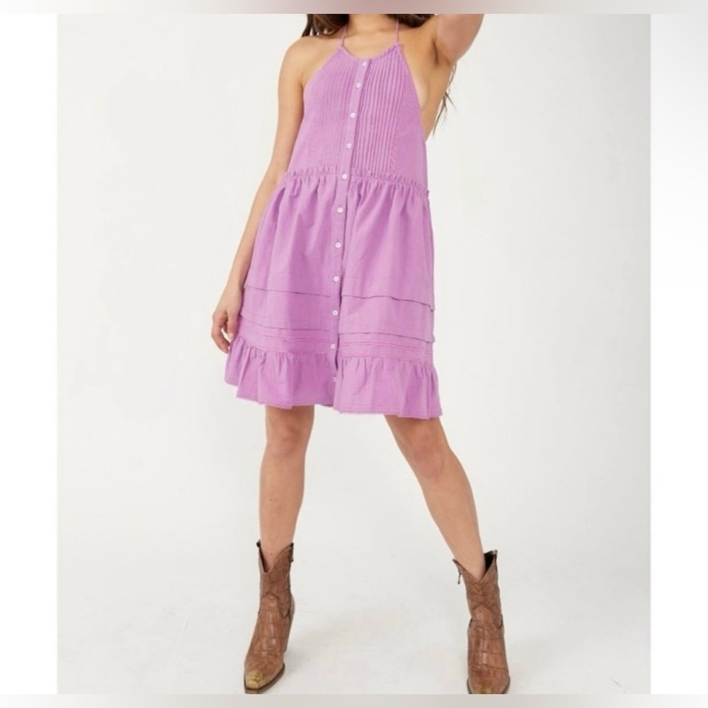 Free People Desert Days Orchid Mini Dress